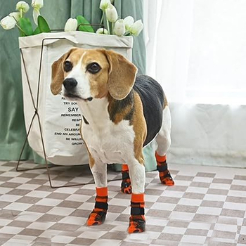 Csúszásmentes kutya zokni – kockás minta, pamut, sík szövés, szatén felület, kényelmes, laza stílus