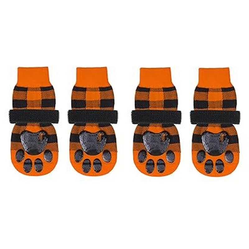Csúszásmentes kutya zokni – kockás minta, pamut, sík szövés, szatén felület, kényelmes, laza stílus