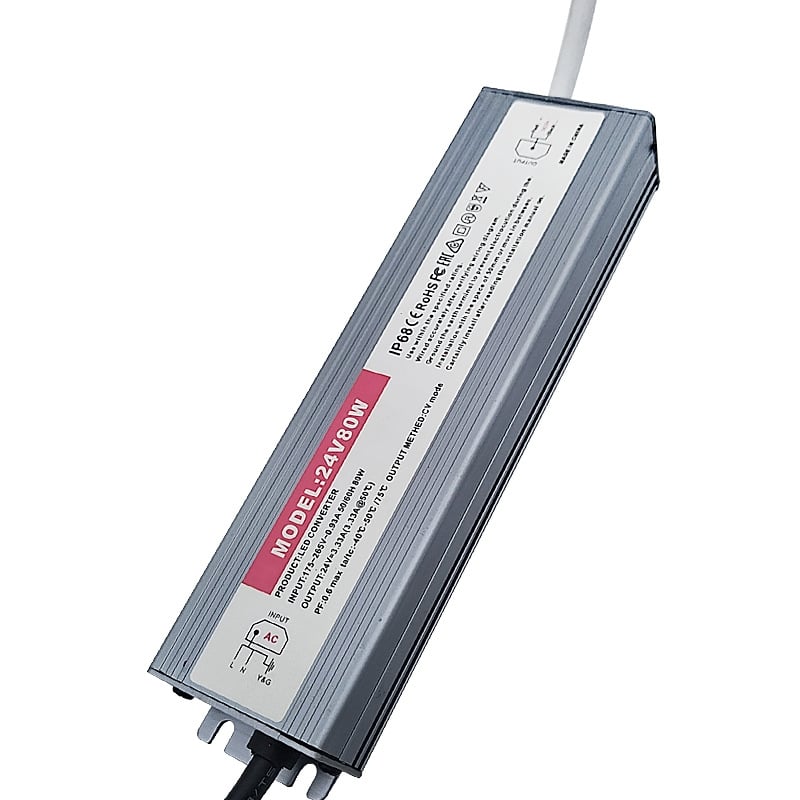 Преходно захранване AC/DC, IP68 водоустойчиво за външно използване, постоянно напрежение за LED светлинна кутия, охранителни системи и медицинско оборудване; изход 12/24/36/48V, вход 100-265V, мощност до 400W