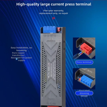 Вътрешно LED захранване с димер, вход 24V, DC12V константно напрежение на изхода, превключващ тип, 90% ефективност
