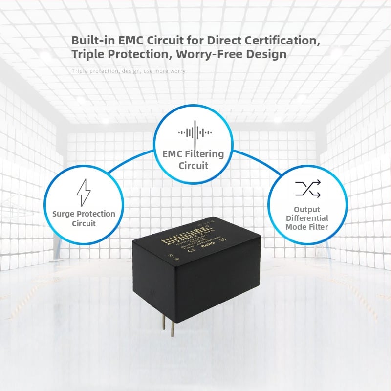 AC-DC léptető modul, bemenet 220V, kimenet 24V, 3W, izolált kapcsolóüzemű tápegység, kompakt, alacsony hullámzás