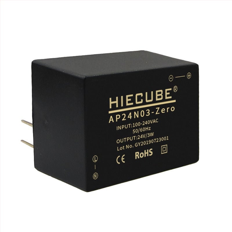 AC-DC léptető modul, bemenet 220V, kimenet 24V, 3W, izolált kapcsolóüzemű tápegység, kompakt, alacsony hullámzás