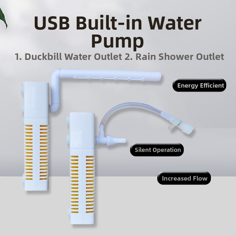 Φίλτρο ενυδρείου USB, σύστημα κυκλοφορίας 3-σε-1 για φιλτράρισμα και οξυγονισμό, ενσωματωμένο, ABS, βάρος 80 g