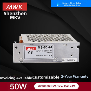 MS-50W DC zdroj napájania s prepínaním – výstupy 24V 2A, 12V 4,2A, 5V 10A