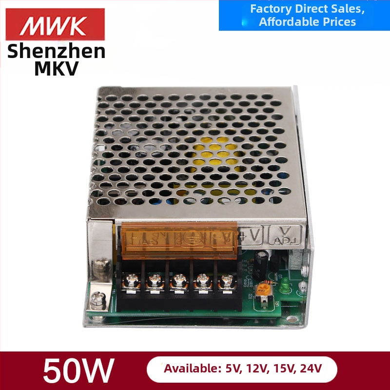 MS-50W DC zdroj napájania s prepínaním – výstupy 24V 2A, 12V 4,2A, 5V 10A