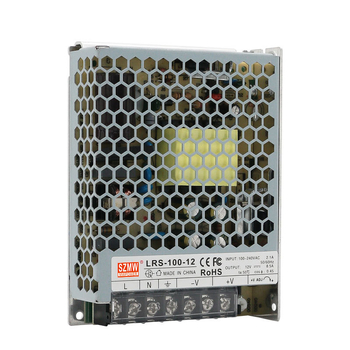 SZMW ultra-tanko industrijsko napajanje s pretvaračem, 100W, izlaz 12V/24V, ulaz 100-240VAC, učinkovitost 85%