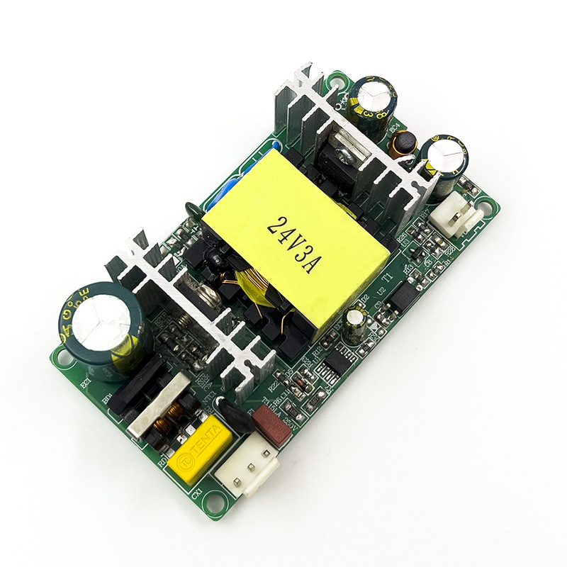 Платка за захранване с превключвател — индустриална платка за захранване, 24V 3A, 72W/84W, AC-DC, вграден DC захранващ модул, универсална