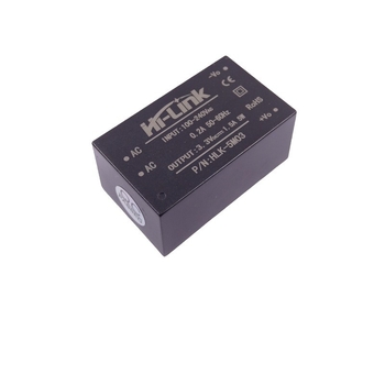 HLK-5M03 AC-DC szigetelt kapcsolóüzemű tápegység modul, bemenet 220V, kimenet 3.3V, 1.5A, 5W, alacsony ripple
