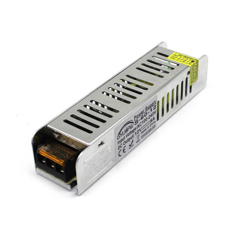 Napajanje za LED trake 12V 60W, konstantno napajanje, AC/DC pretvarač, ulaz 100-240V, IP20, unutarnja upotreba