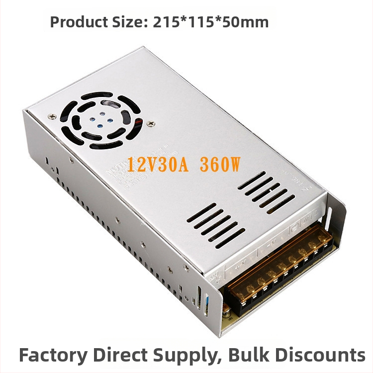 LED napajanje 12V 30A 360W za CCTV - prekidačko, IP20