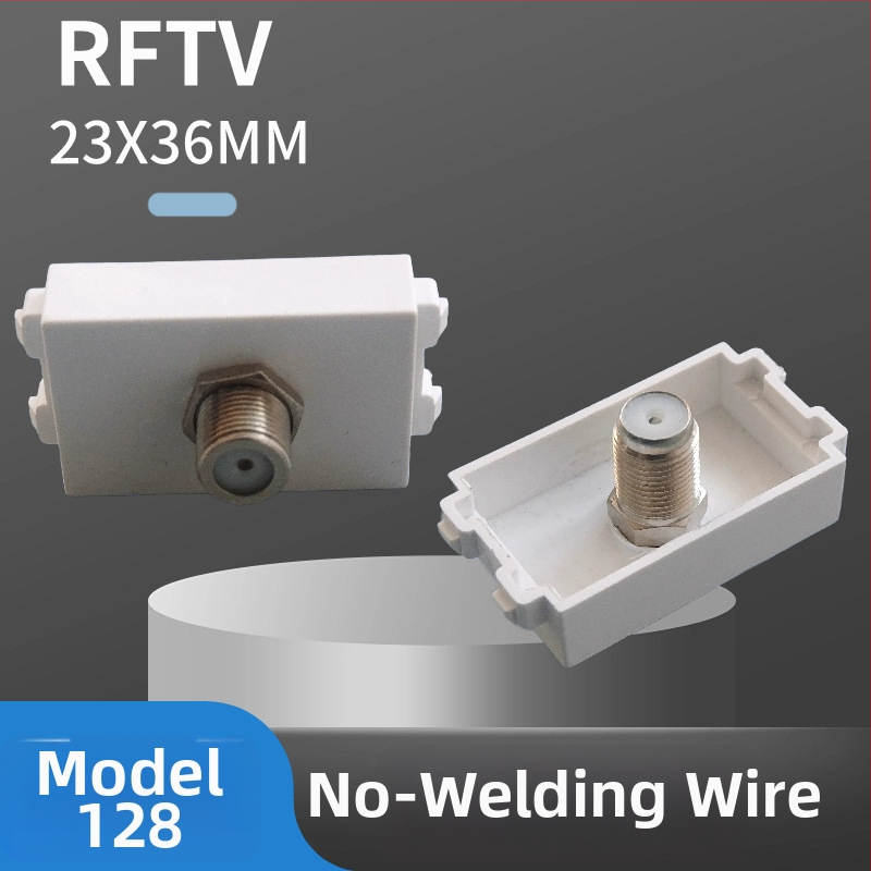 PZ 128-typu TV F-typu koaxiálny modul pre stenu a podlahovú zásuvku, univerzálna inštalácia