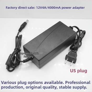 PWM napajanje 12V 4A 48W za LCD zaslone i LED rasvjetu ormarića, ulaz 100-240V, konektor 5.5×2.1/2.5 mm