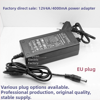 PWM napajanje 12V 4A 48W za LCD zaslone i LED rasvjetu ormarića, ulaz 100-240V, konektor 5.5×2.1/2.5 mm