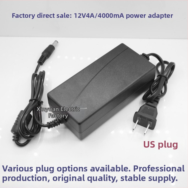 PWM napajanje 12V 4A 48W za LCD zaslone i LED rasvjetu ormarića, ulaz 100-240V, konektor 5.5×2.1/2.5 mm