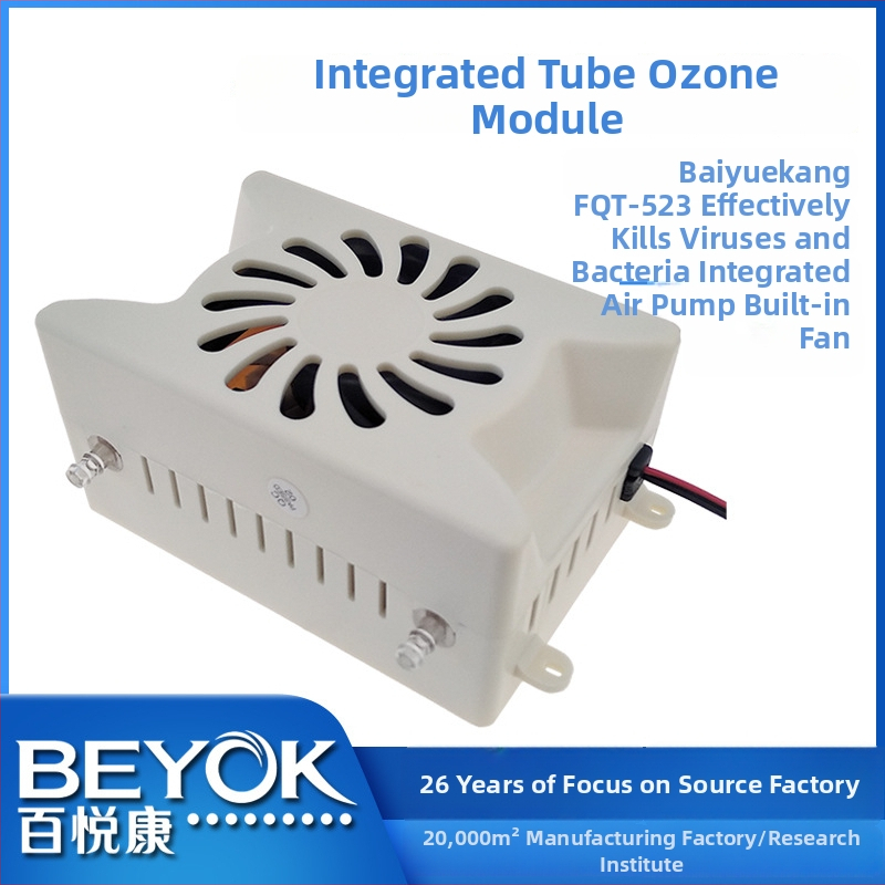 Ozon generator FQT-523 s izlazom ozona 300–800 mg/h, snaga 12 W, proizvodnja vode 0,2 m3/h, vanjski izvor zraka 2–5 L/min