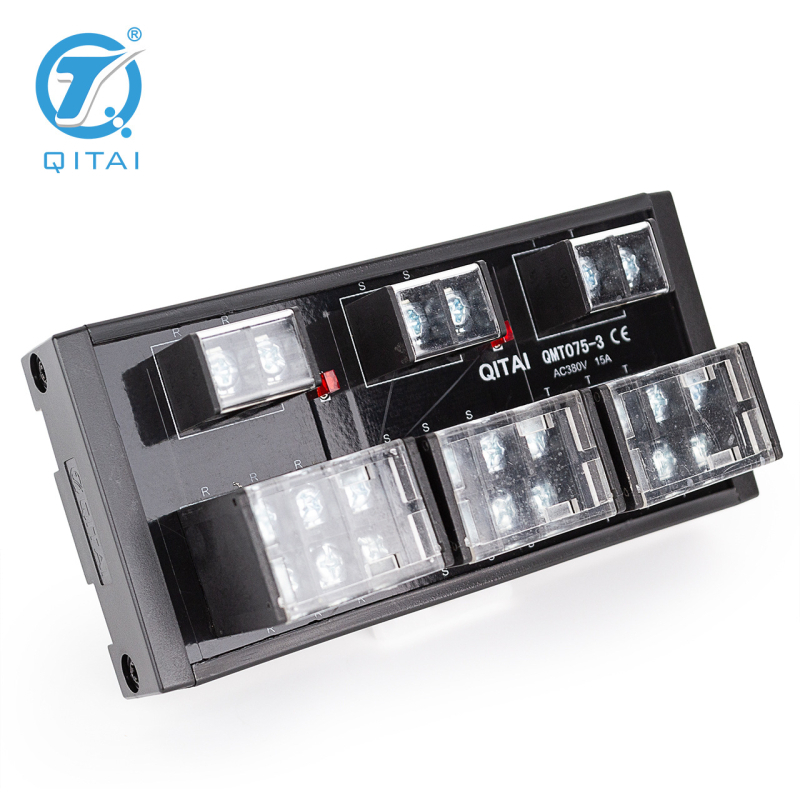 Qitai QMT075-3 3-полюсен AC/DC разклонителен клемен блок с модул за разширение