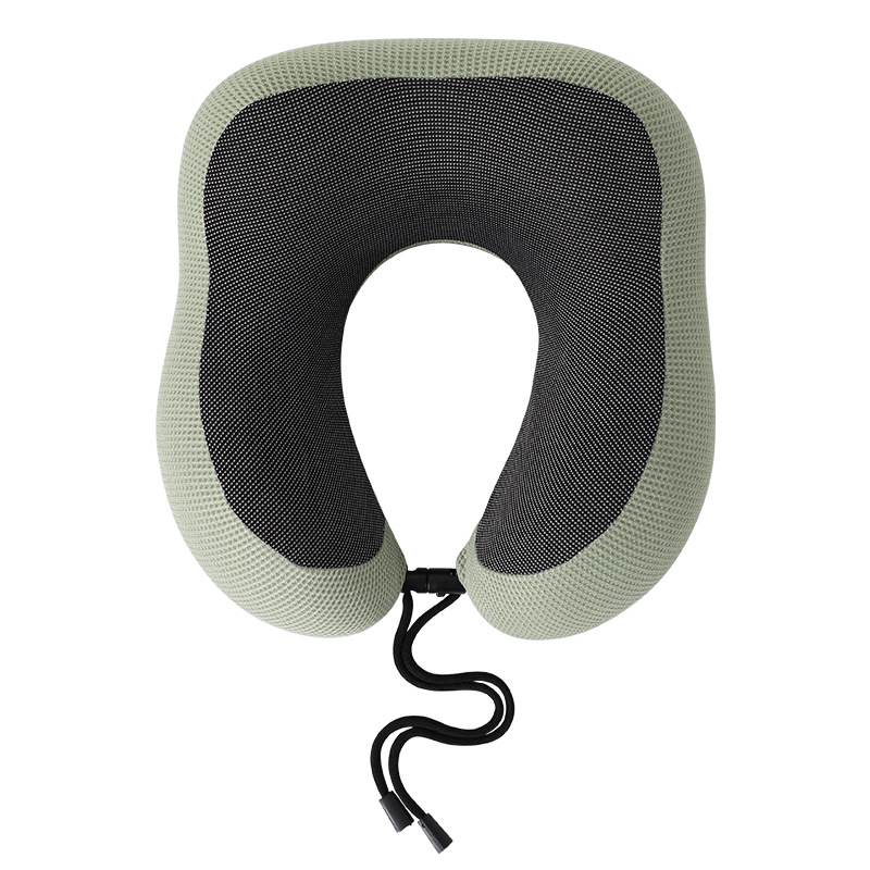 Μαξιλάρι ταξιδιού σε σχήμα U για τον αυχένα με αφρό μνήμης, ύφασμα βάφλα, για ενήλικες, μοντέρνο μινιμαλιστικό στυλ Bai Mei