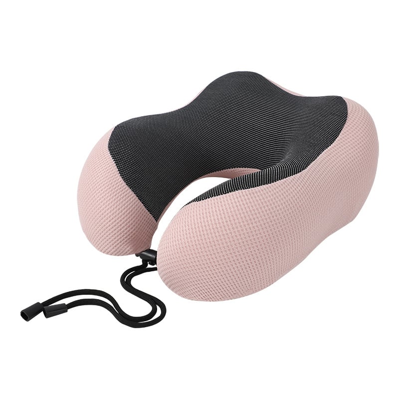 Μαξιλάρι ταξιδιού σε σχήμα U για τον αυχένα με αφρό μνήμης, ύφασμα βάφλα, για ενήλικες, μοντέρνο μινιμαλιστικό στυλ Bai Mei