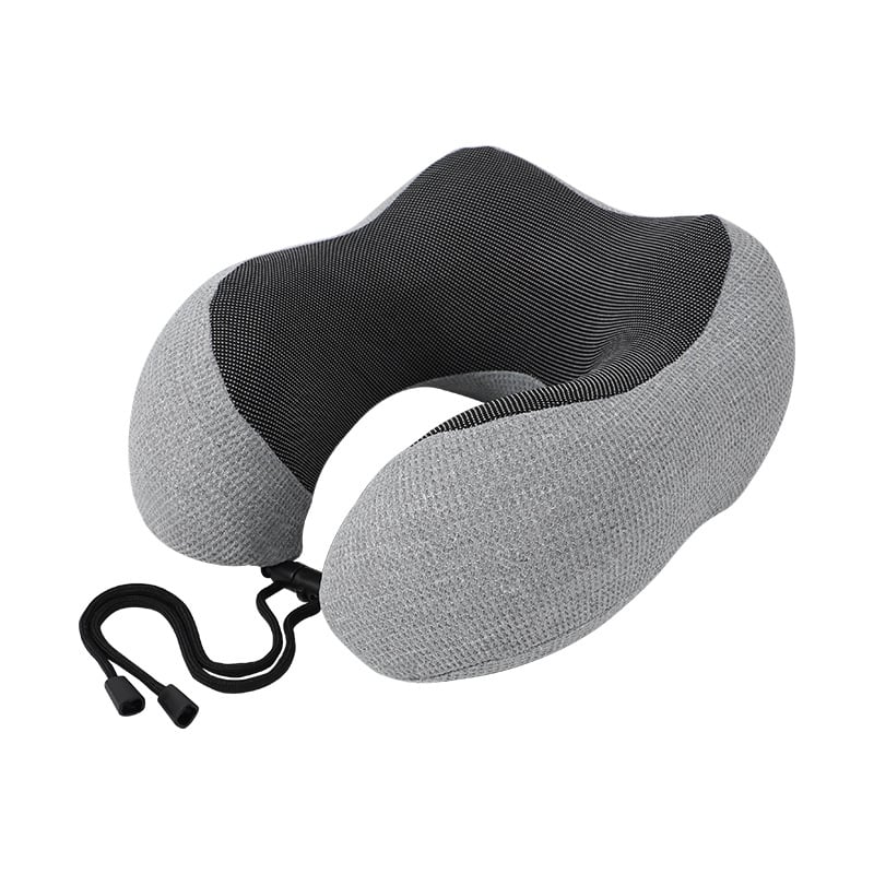 Μαξιλάρι ταξιδιού σε σχήμα U για τον αυχένα με αφρό μνήμης, ύφασμα βάφλα, για ενήλικες, μοντέρνο μινιμαλιστικό στυλ Bai Mei