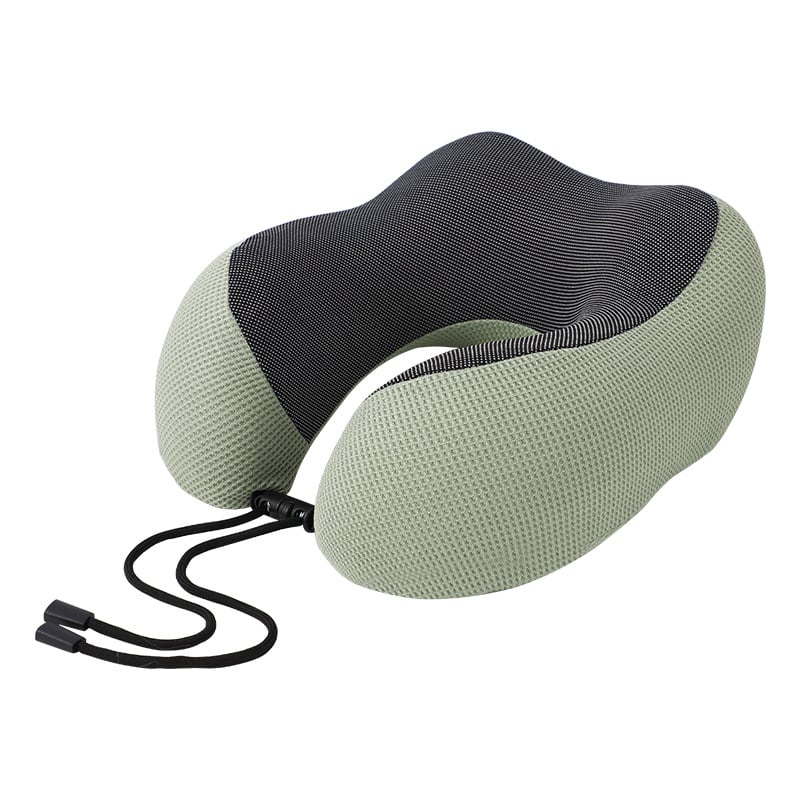 Μαξιλάρι ταξιδιού σε σχήμα U για τον αυχένα με αφρό μνήμης, ύφασμα βάφλα, για ενήλικες, μοντέρνο μινιμαλιστικό στυλ Bai Mei