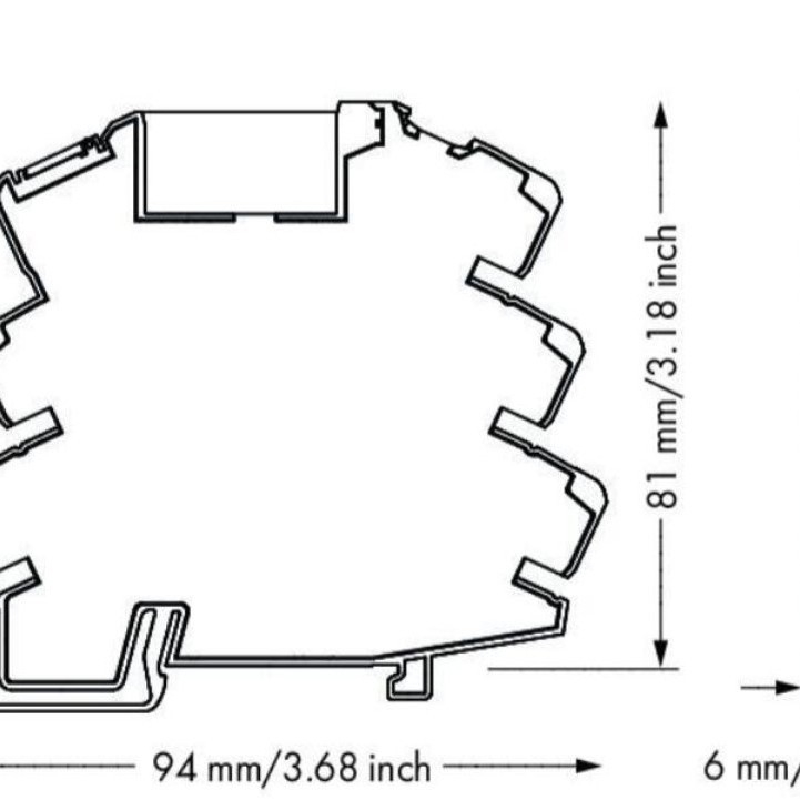 857-354 Γερμανικό ρελέ μοντέλο, είσοδος 24 V AC/DC, 1 επαφή Form-C