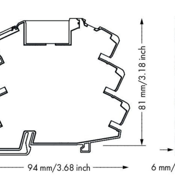 857-358 Μονάδα Ρελέ, 230 V AC/DC, 1 Διακόπτης Επαφής, Στερεάς Κατάστασης, 6A