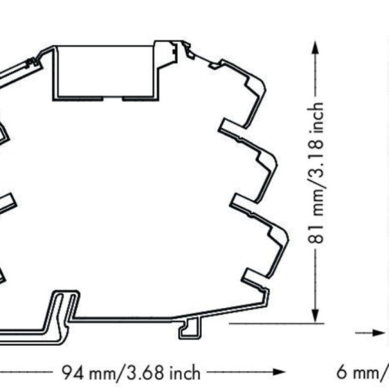 857-358 Μονάδα Ρελέ, 230 V AC/DC, 1 Διακόπτης Επαφής, Στερεάς Κατάστασης, 6A