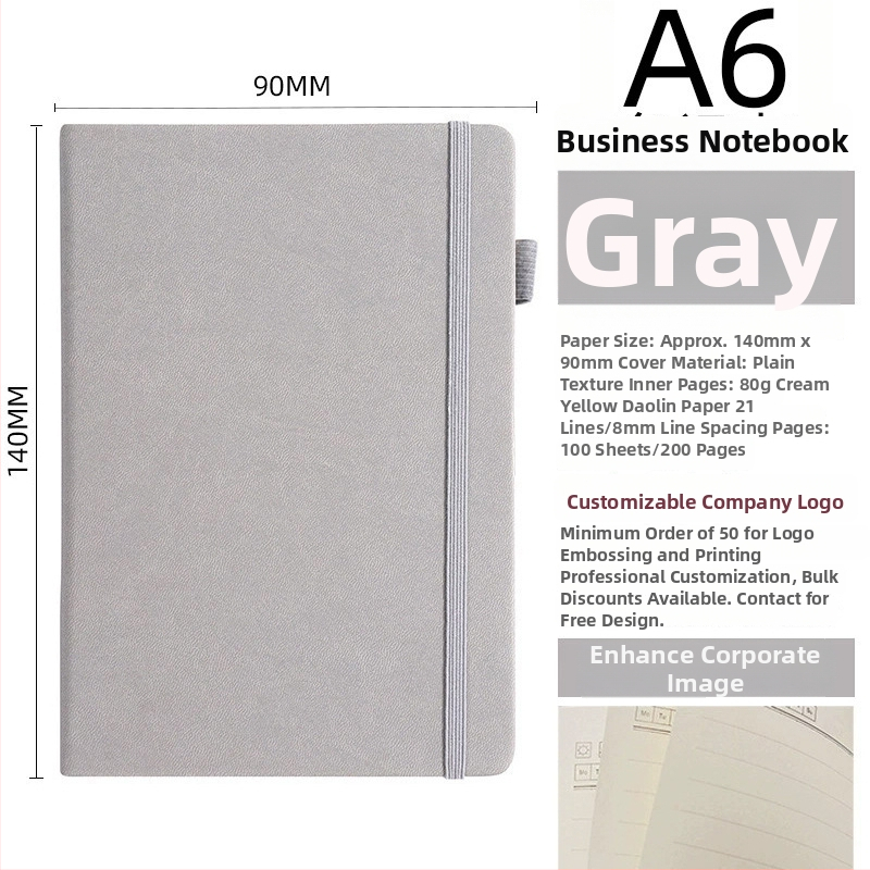 Bilježnica s PU koricom, šivano povezivanje nitom, Dowling papir, 80 gsm, 50-100 stranica.