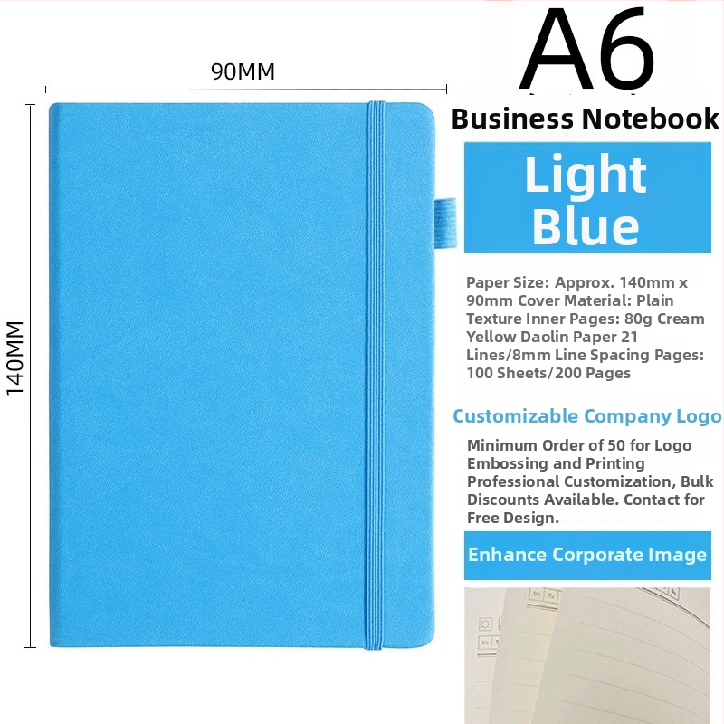 Bilježnica s PU koricom, šivano povezivanje nitom, Dowling papir, 80 gsm, 50-100 stranica.