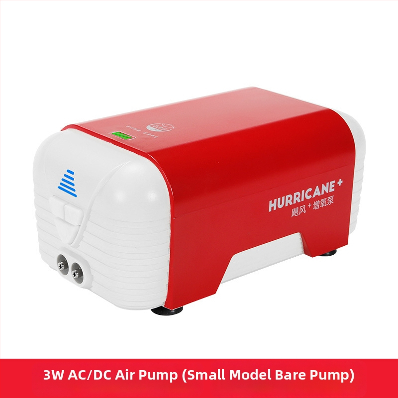 Pumpa za kisik za akvarij - tiha, AC/DC dvostruko napajanje, punjiva (za akvarij, aeracija vode)