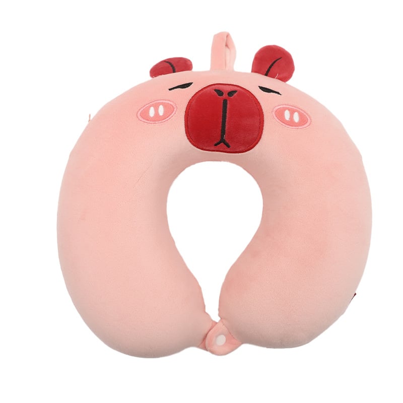 Leisure House Μαξιλάρι αυχένα U-σχήματος από αφρό μνήμης για ταξίδια и γραφείο – στυλ κινούμενο σχέδιο, μαλακό ελαστικό ύφασμα