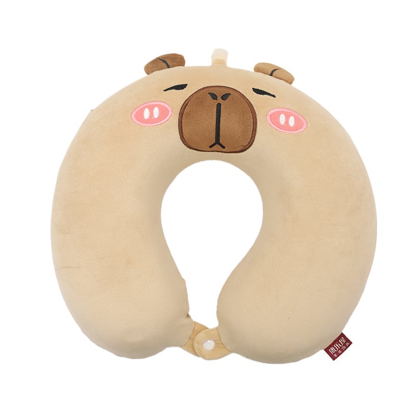 Leisure House Μαξιλάρι αυχένα U-σχήματος από αφρό μνήμης για ταξίδια и γραφείο – στυλ κινούμενο σχέδιο, μαλακό ελαστικό ύφασμα