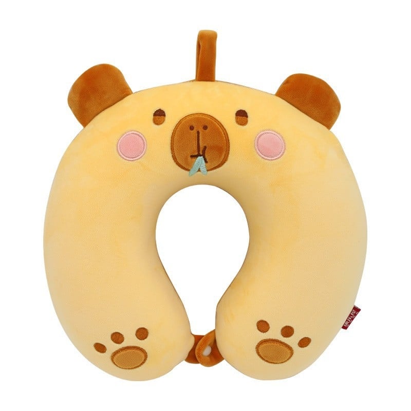 Leisure House Μαξιλάρι αυχένα U-σχήματος από αφρό μνήμης για ταξίδια и γραφείο – στυλ κινούμενο σχέδιο, μαλακό ελαστικό ύφασμα