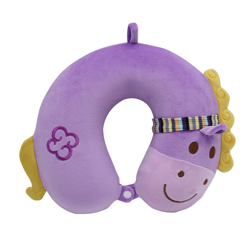 Leisure House Μαξιλάρι αυχένα U-σχήματος από αφρό μνήμης για ταξίδια и γραφείο – στυλ κινούμενο σχέδιο, μαλακό ελαστικό ύφασμα