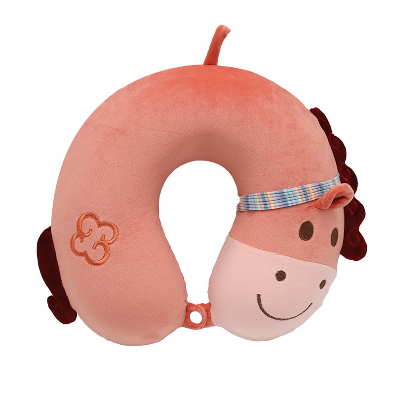 Leisure House Μαξιλάρι αυχένα U-σχήματος από αφρό μνήμης για ταξίδια и γραφείο – στυλ κινούμενο σχέδιο, μαλακό ελαστικό ύφασμα