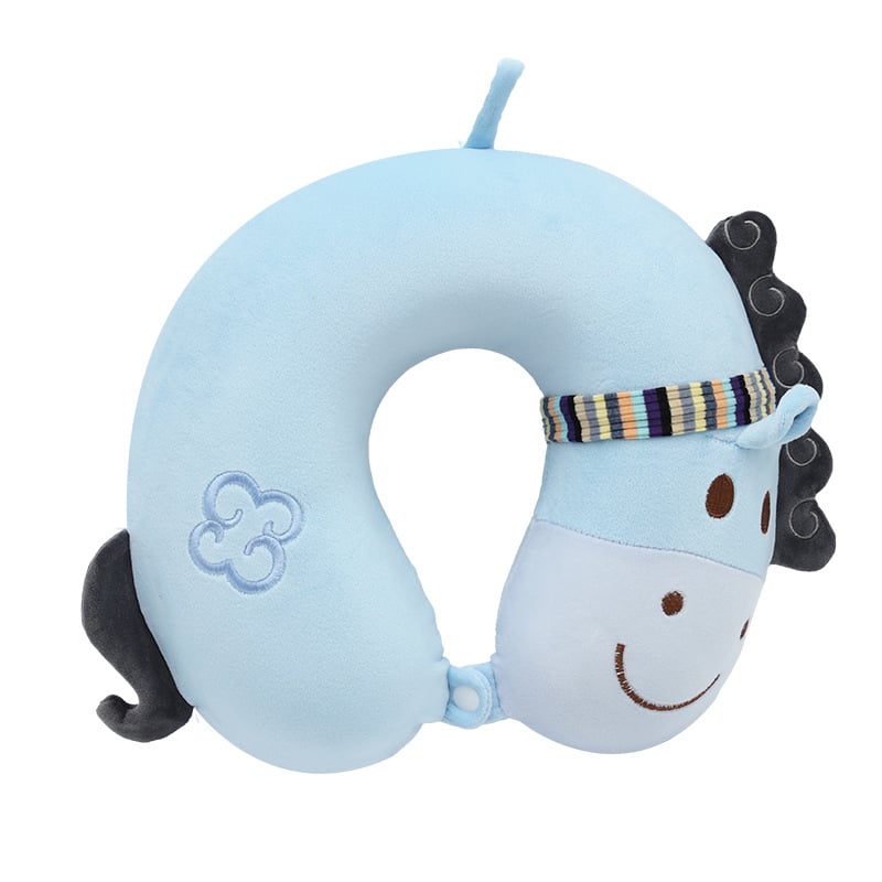 Leisure House Μαξιλάρι αυχένα U-σχήματος από αφρό μνήμης για ταξίδια и γραφείο – στυλ κινούμενο σχέδιο, μαλακό ελαστικό ύφασμα