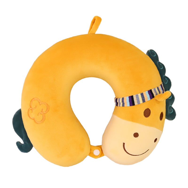 Leisure House Μαξιλάρι αυχένα U-σχήματος από αφρό μνήμης για ταξίδια и γραφείο – στυλ κινούμενο σχέδιο, μαλακό ελαστικό ύφασμα