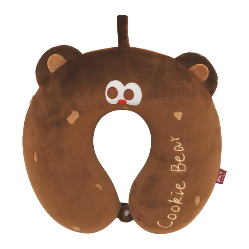 Leisure House Μαξιλάρι αυχένα U-σχήματος από αφρό μνήμης για ταξίδια и γραφείο – στυλ κινούμενο σχέδιο, μαλακό ελαστικό ύφασμα