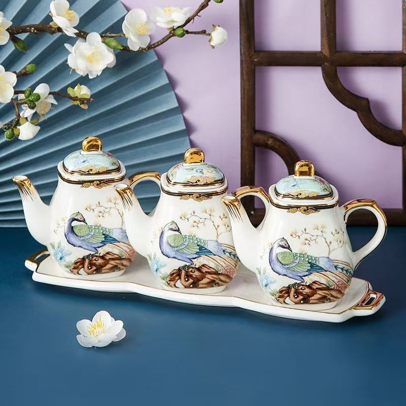 Set ceramic pentru condimente de bucătărie — logo imprimat, personalizare, lansat în 2023, Stil nou chinezesc