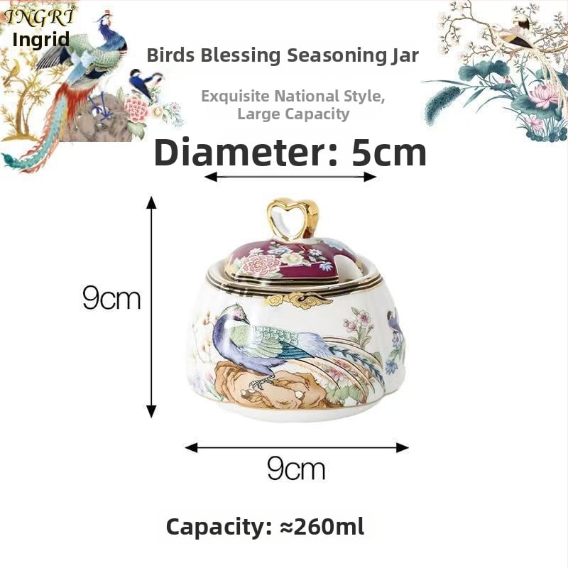 Set ceramic pentru condimente de bucătărie — logo imprimat, personalizare, lansat în 2023, Stil nou chinezesc