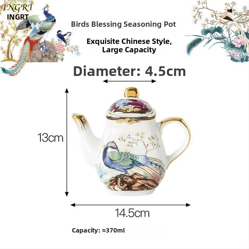 Set ceramic pentru condimente de bucătărie — logo imprimat, personalizare, lansat în 2023, Stil nou chinezesc