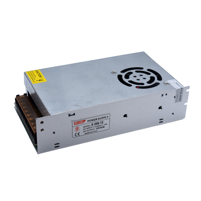 Sursă de alimentare cu comutare pentru LED interior, monitorizare de securitate, ieșire DC 12/24V, IP20, 90% eficiență, CE ROHS