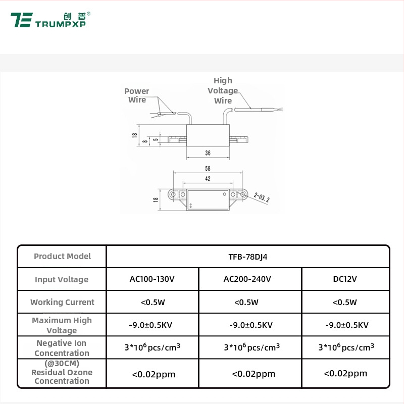 TRUMPXP Equal Ion Generator, AC220V, Αποστείρωση, Αποσμηση, Αφαίρεση σκόνης, Καθαρισμός αέρα
