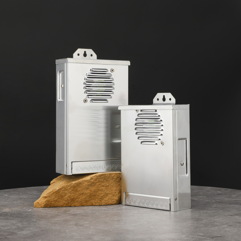 Sursă de alimentare externă IP53, rezistentă la ploaie, cu alimentare de tip comutator, transformator LED pentru semnalizare 24V, dimensiuni 177×105×45 mm, greutate 0,5 kg