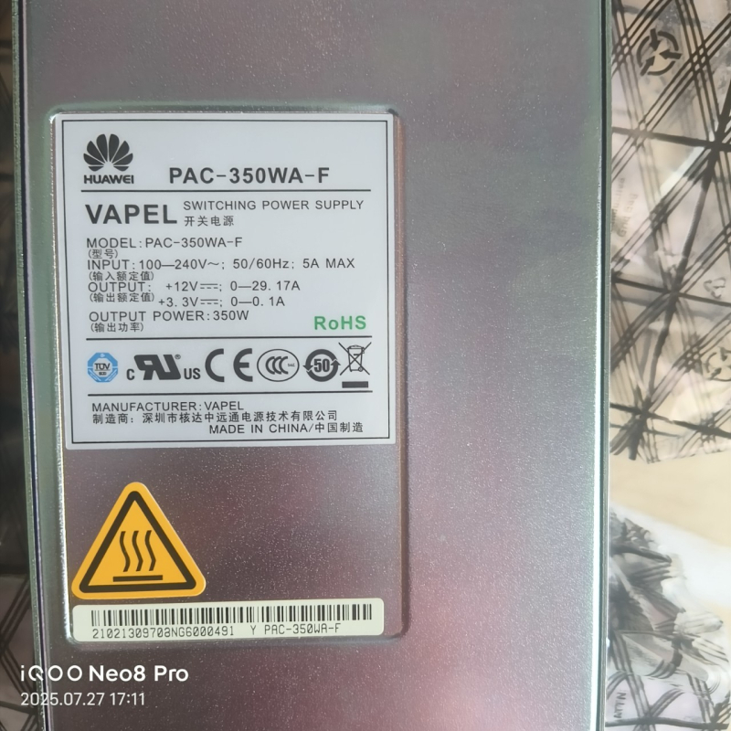 Huawei PAC-350WA-F modul napajanja sa prekidačem, ulaz 220V, izlazna snaga 350W