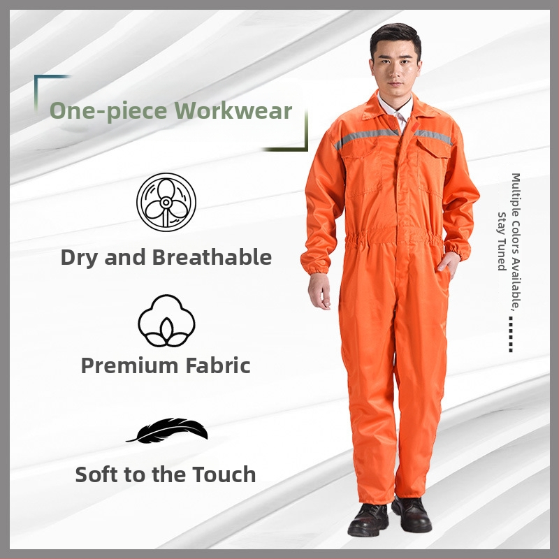 Pánske kamuflážne kombinézy, voľný strih, jednovrstvá pracovná kombinéza z bavlno-poliesterového vlákna s podšívkou z polyesteru; proti znečisteniu a dekontaminácii; vhodné pre zváranie, maľovanie, opravy strojov a chov.