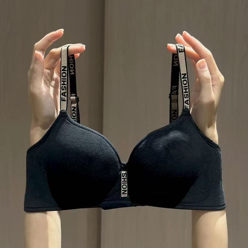 Push-up σουτιέν, φλάνελ, διαπνέον, σε σχήμα V, 3/4 κύπελλο