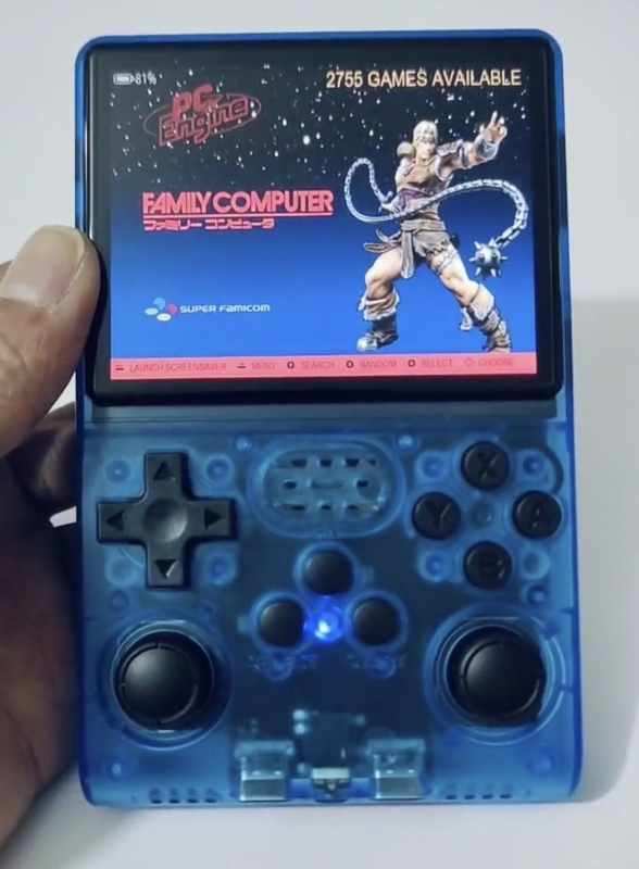 Hordozható játékkonzol 128GB memóriával, Linux két rendszerrel, RPG, 1080p kimenet, retro stílus