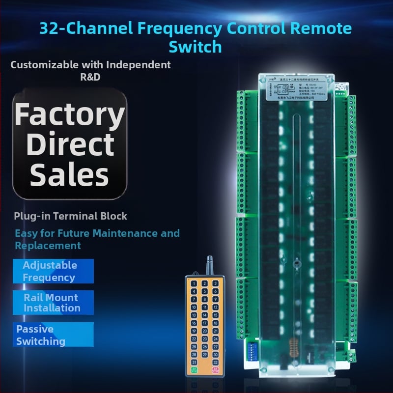Sand Fox bežični daljinski upravljač, 12V/24V/220V, 32-kanalni relejni upravljački modul za svjetla, motore, razvodne kutije i elektromagnetne ventile