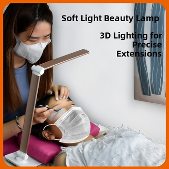 Sklopiva LED USB stolna svjetiljka za kozmetičke salone – zaštita očiju, osvjetljenje za nokte i trepavice, 7W, upravljanje dodirom, metalno sjenilo